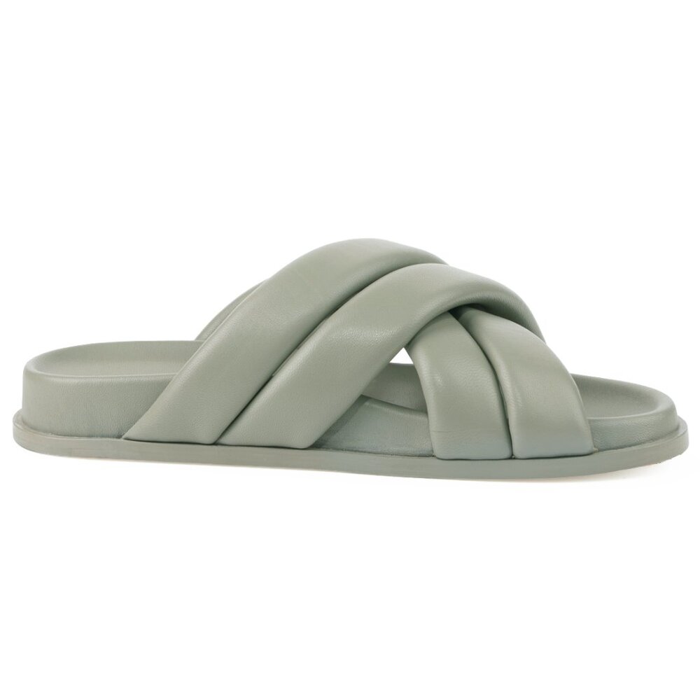 ANINE BING Lizzie Leather Slide Sandals in Sage Green — Size 38 (US 7.5) - Picture 5 of 13